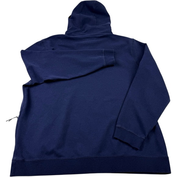 Municipal Blue Henley Hoodie Fleece Sweatshirt Men's Size 2XL - Picture 3 of 7